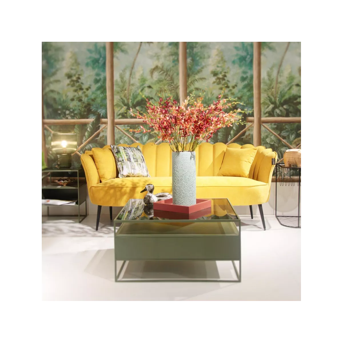 Table Basse Esprits 80x80 Metal Vert