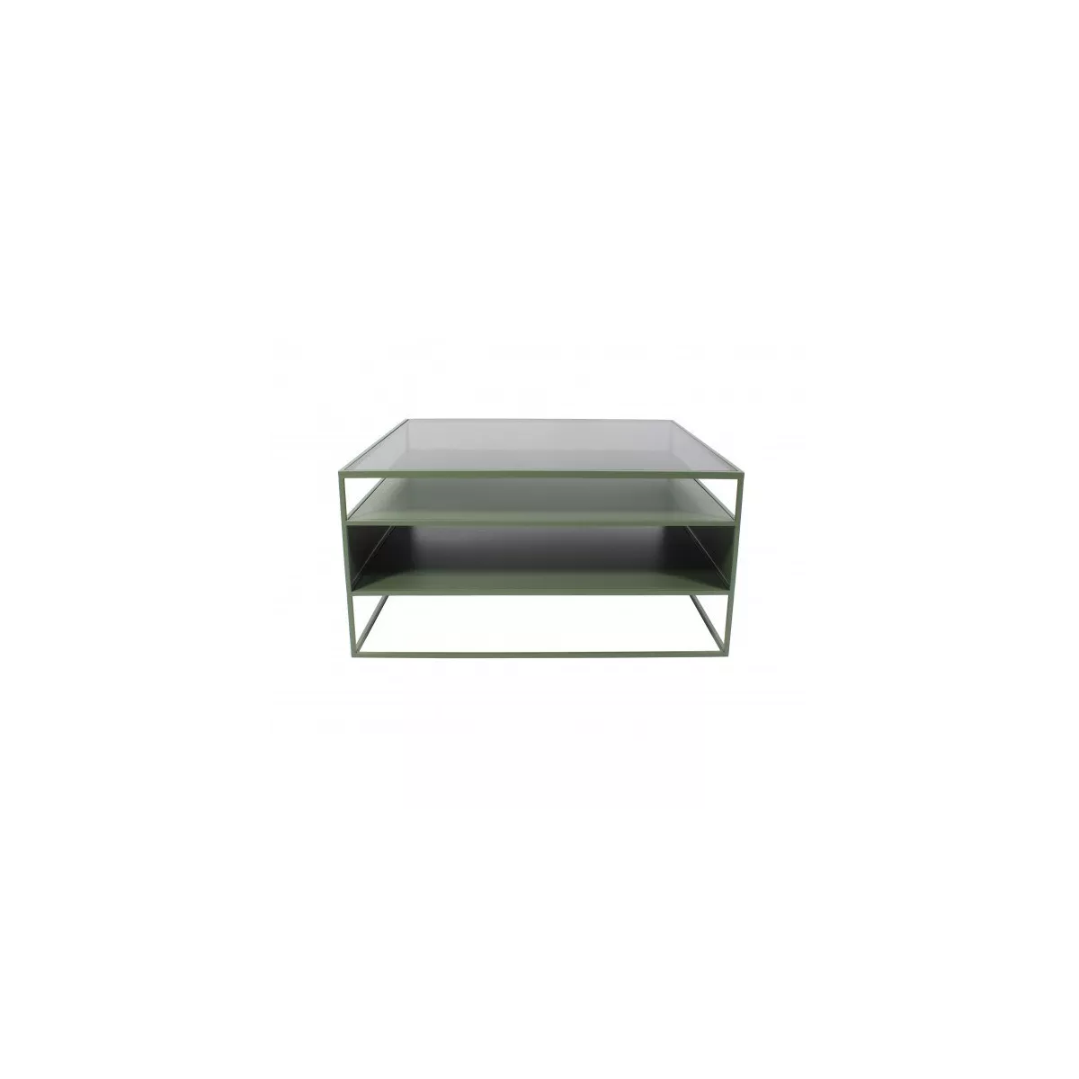 Table Basse Esprits 80x80 Metal Vert