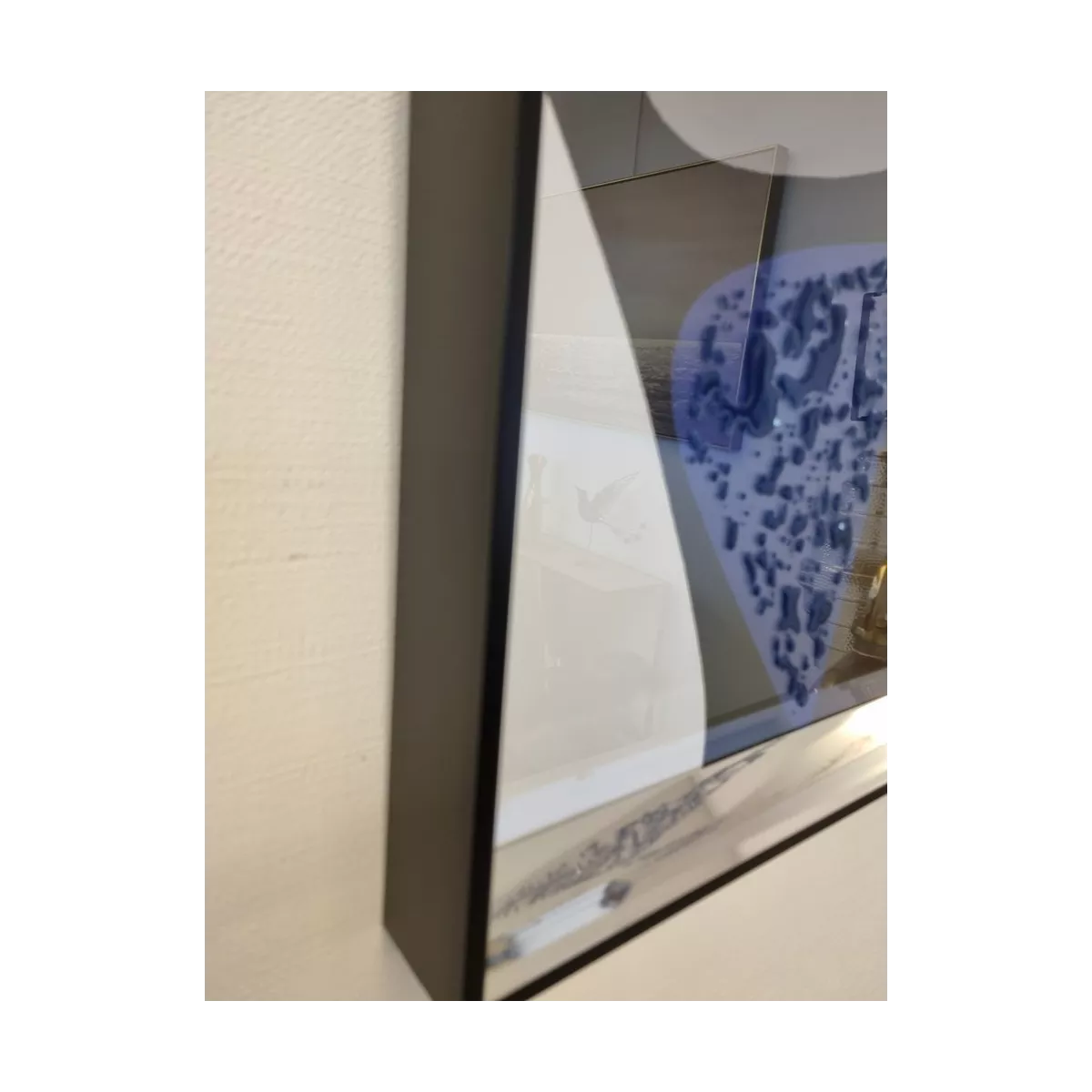 Tableau Verre Déco Bleue Swarovski