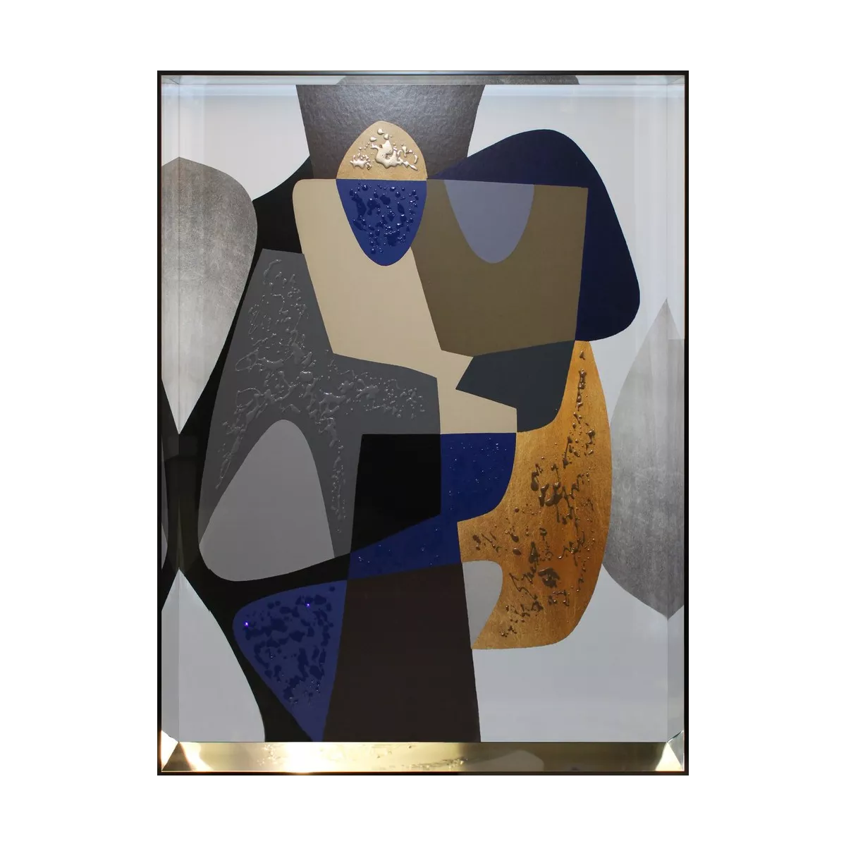 Tableau Verre Déco Bleue Swarovski