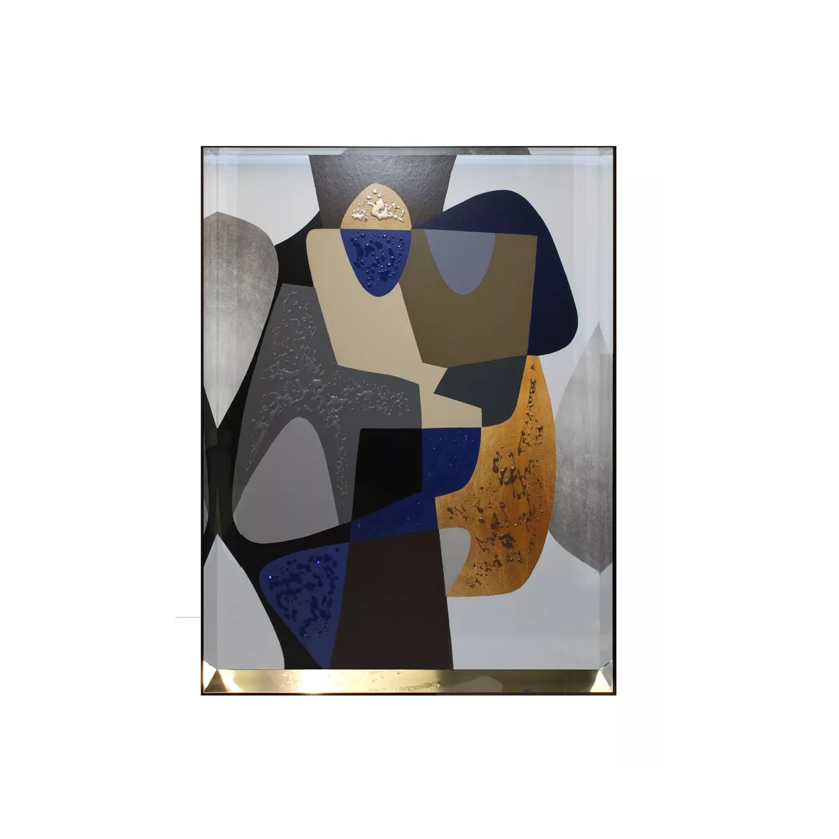 Tableau Verre Déco Bleue Swarovski