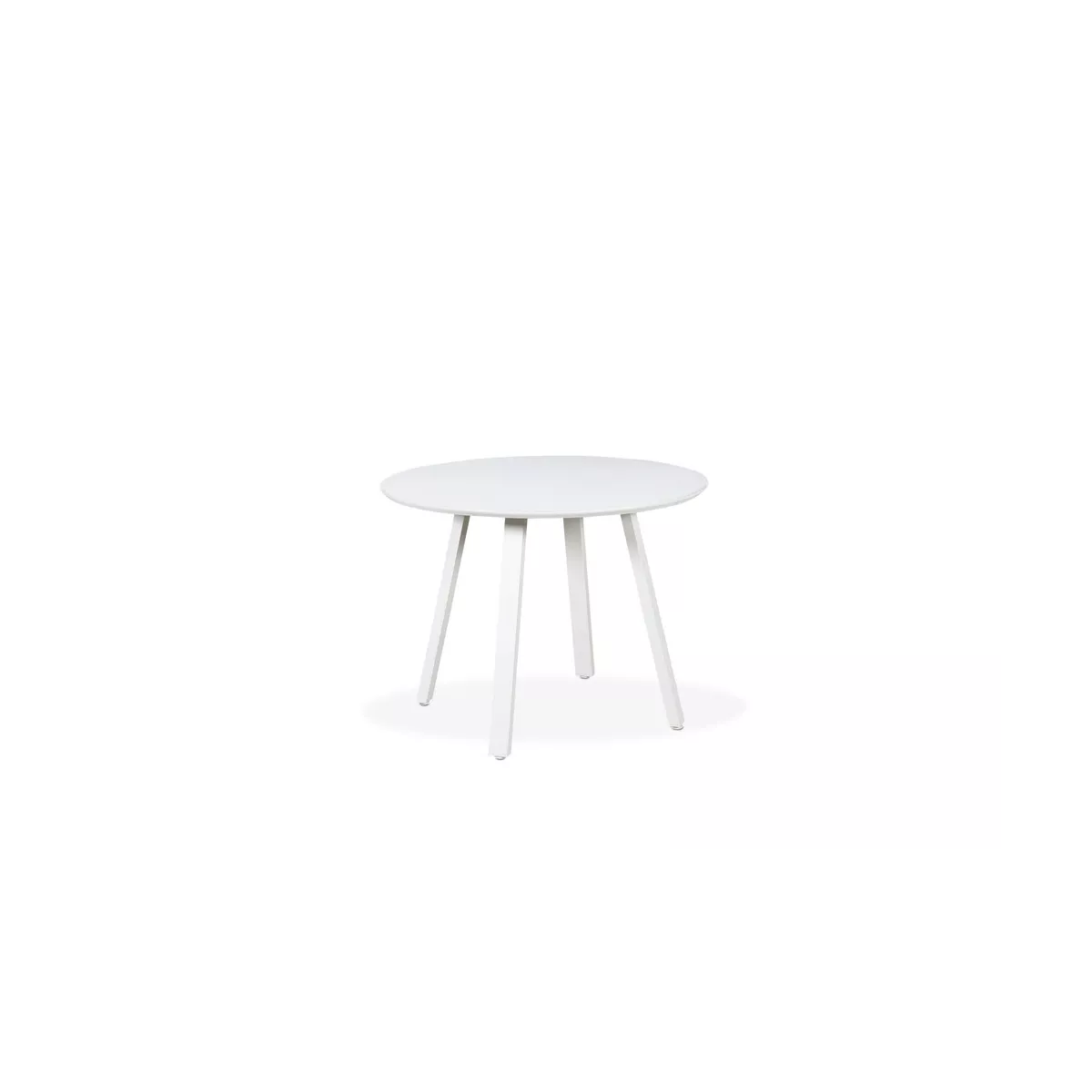 Table Ronde 100x100 Gandia  Aluminium Blanc