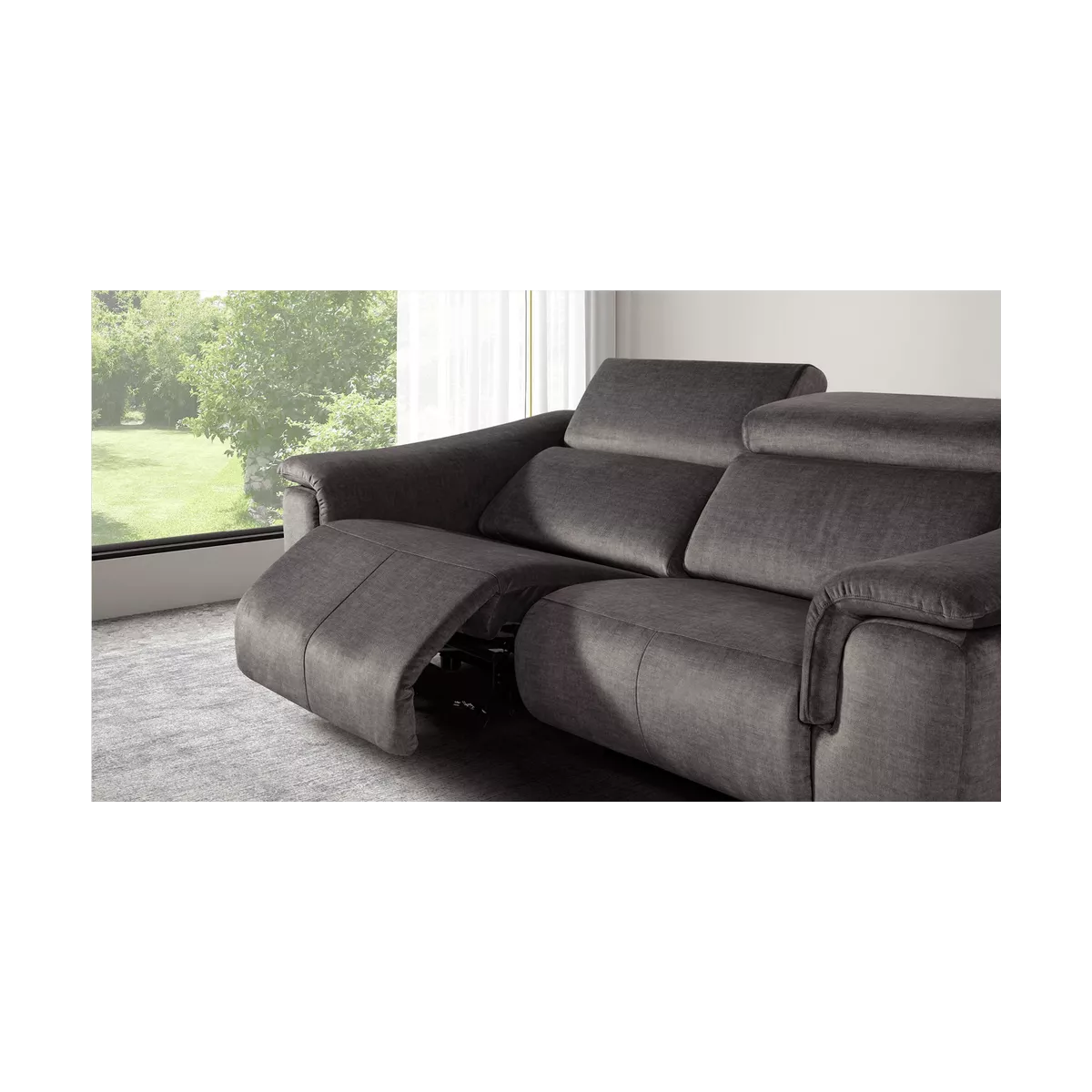 Canapé Relax Motorisé Class 200 cm Charcoal