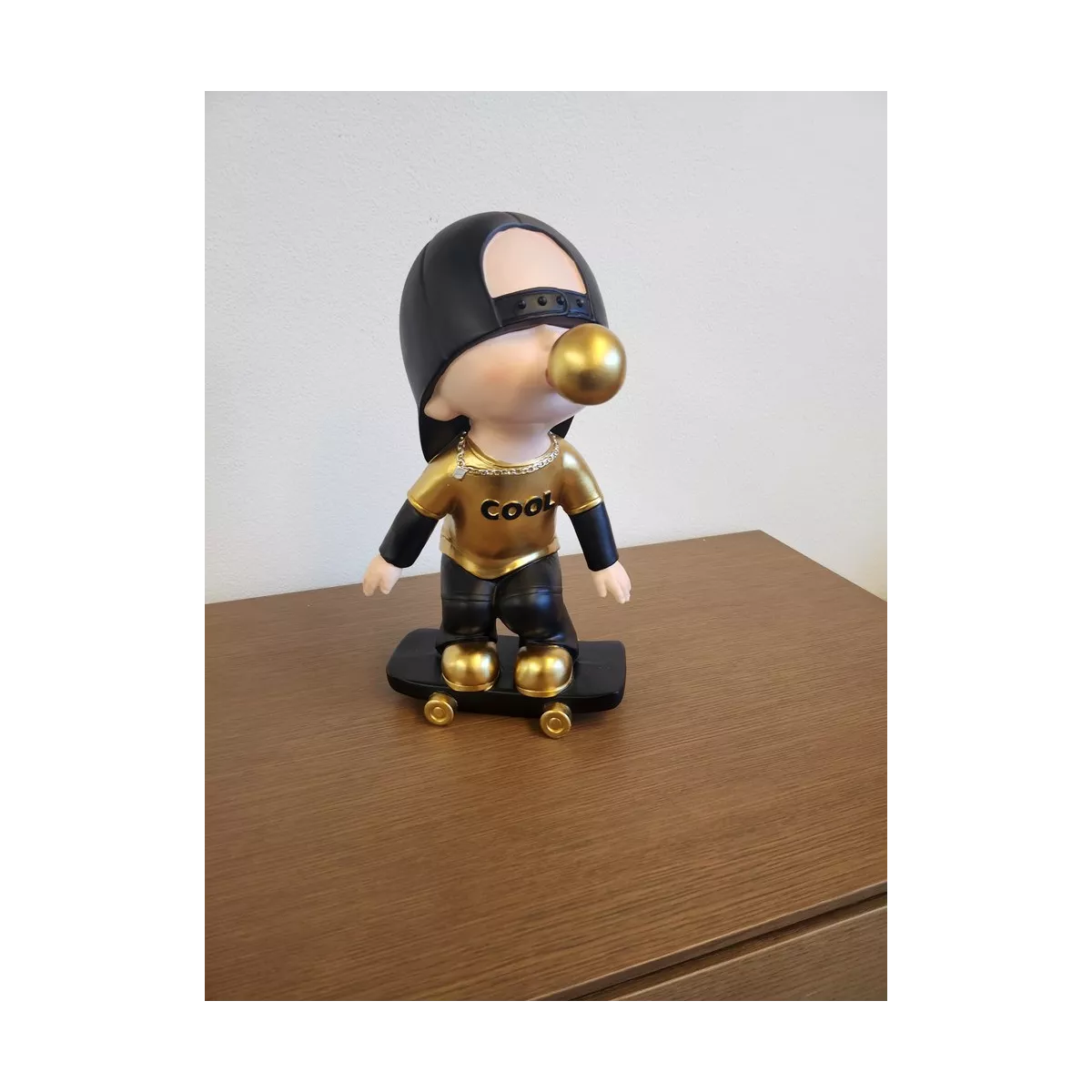 Statue Skateurs Noir H.35cm