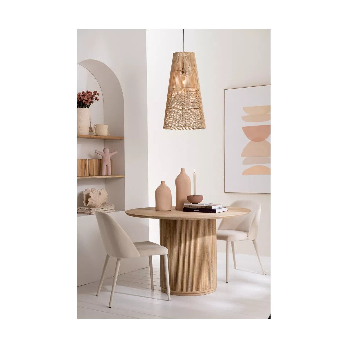 Table Ronde Vincent Droit Manguier Naturel