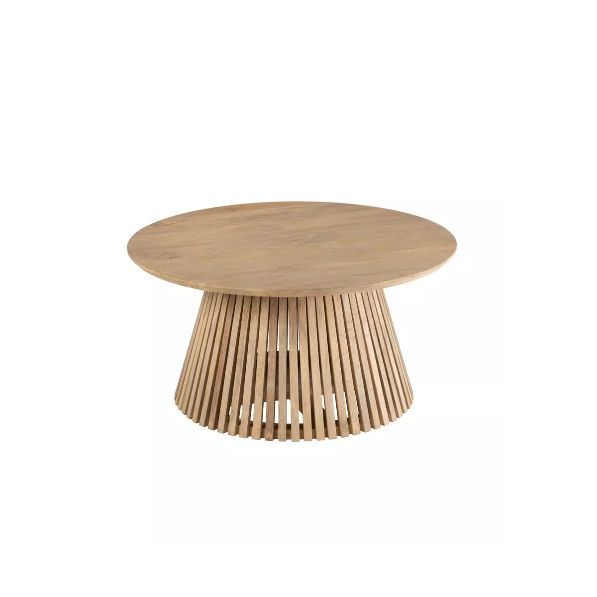 Table basse Vincent  Manguier Naturel Diam 90