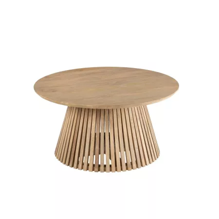 Table basse Vincent  Manguier Naturel Diam 90