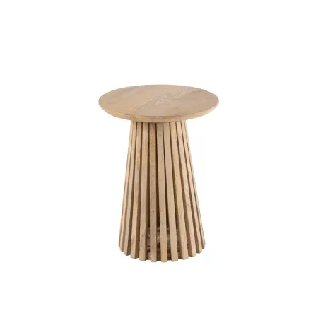 Table basse Vincent  Manguier Naturel Diam 40