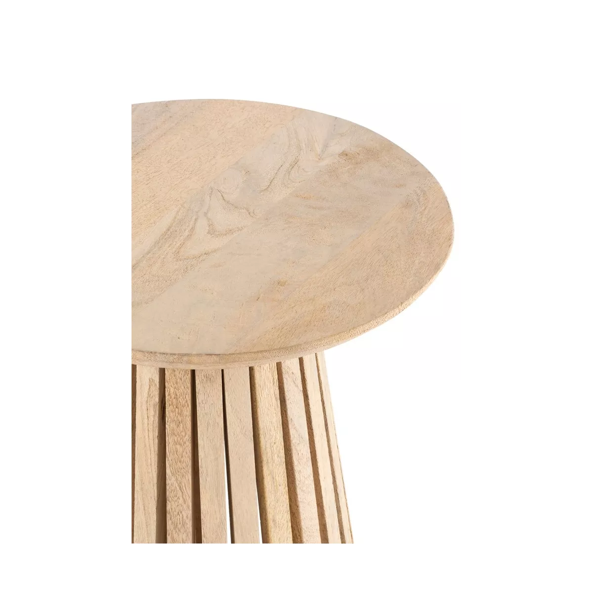 Table basse Vincent  Manguier Naturel Diam 40