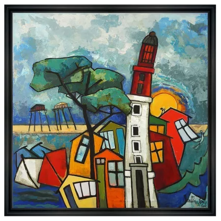 Tableau Gonnin Le phare du cap ferret 80x80