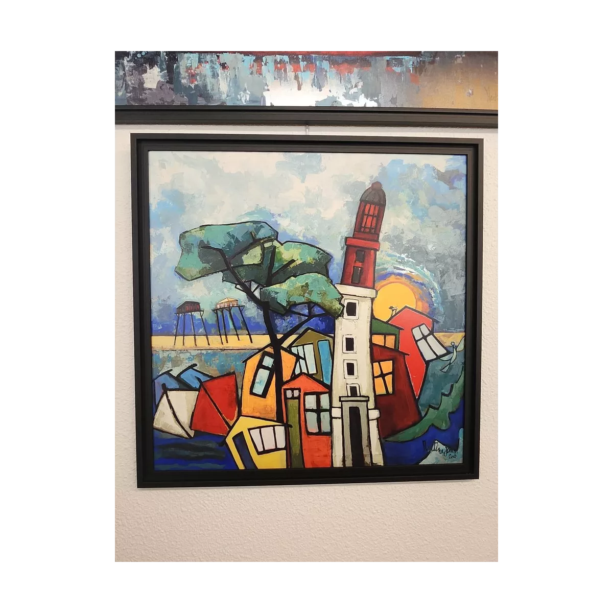 Tableau Gonnin Le phare du cap ferret 80x80