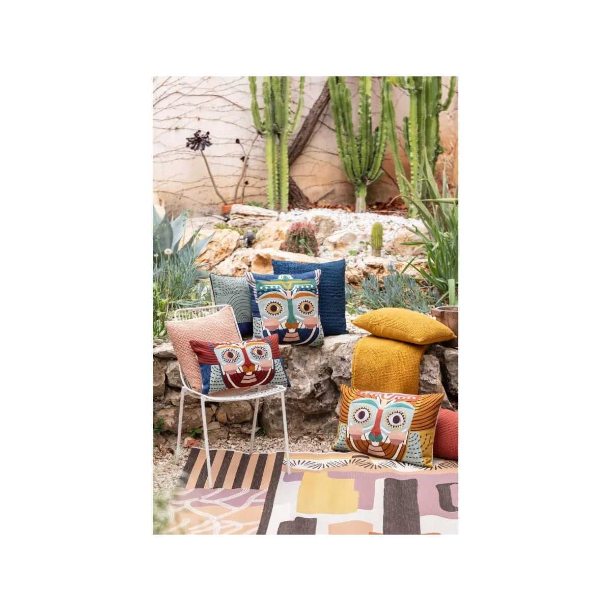 Coussin Brodé Yahu 45x45