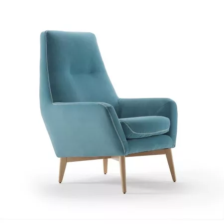 Fauteuil Haut Dossier Catania Bleu
