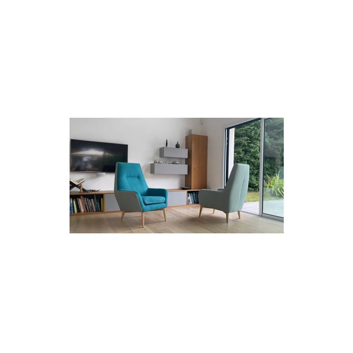 Fauteuil Haut Dossier Catania Bleu