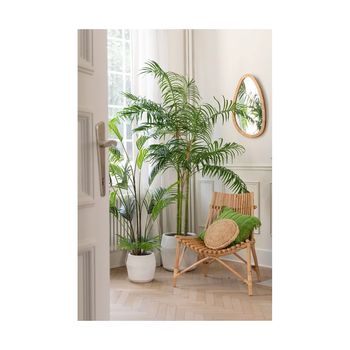 Miroir Riau Rotin Naturel 60x66