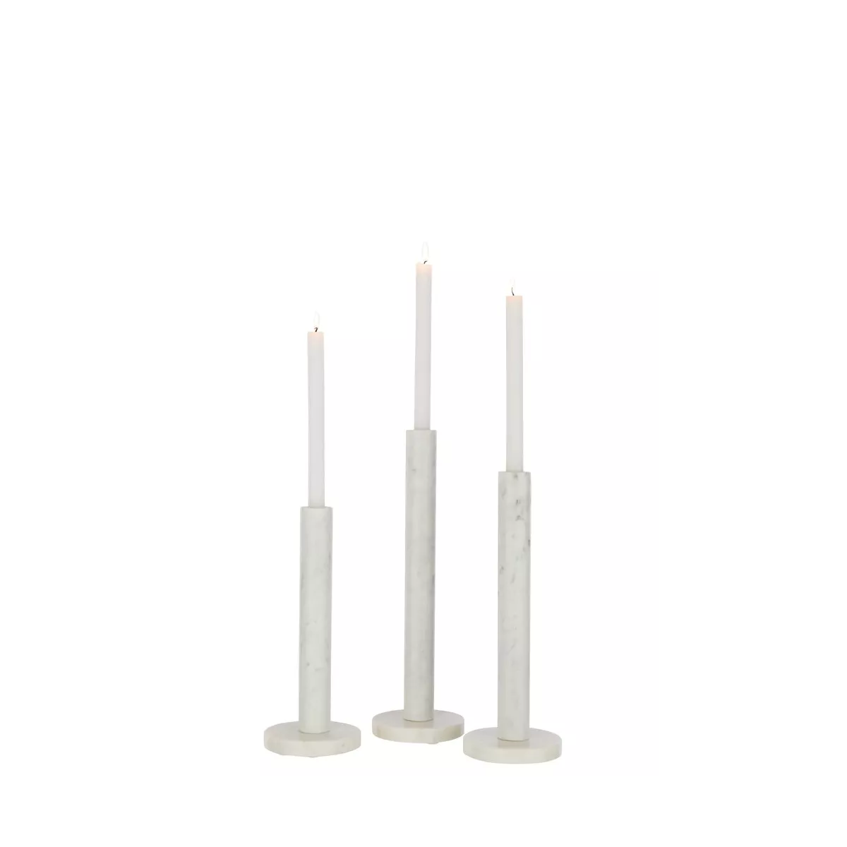 Photophore Marbre Blanc H.30cm