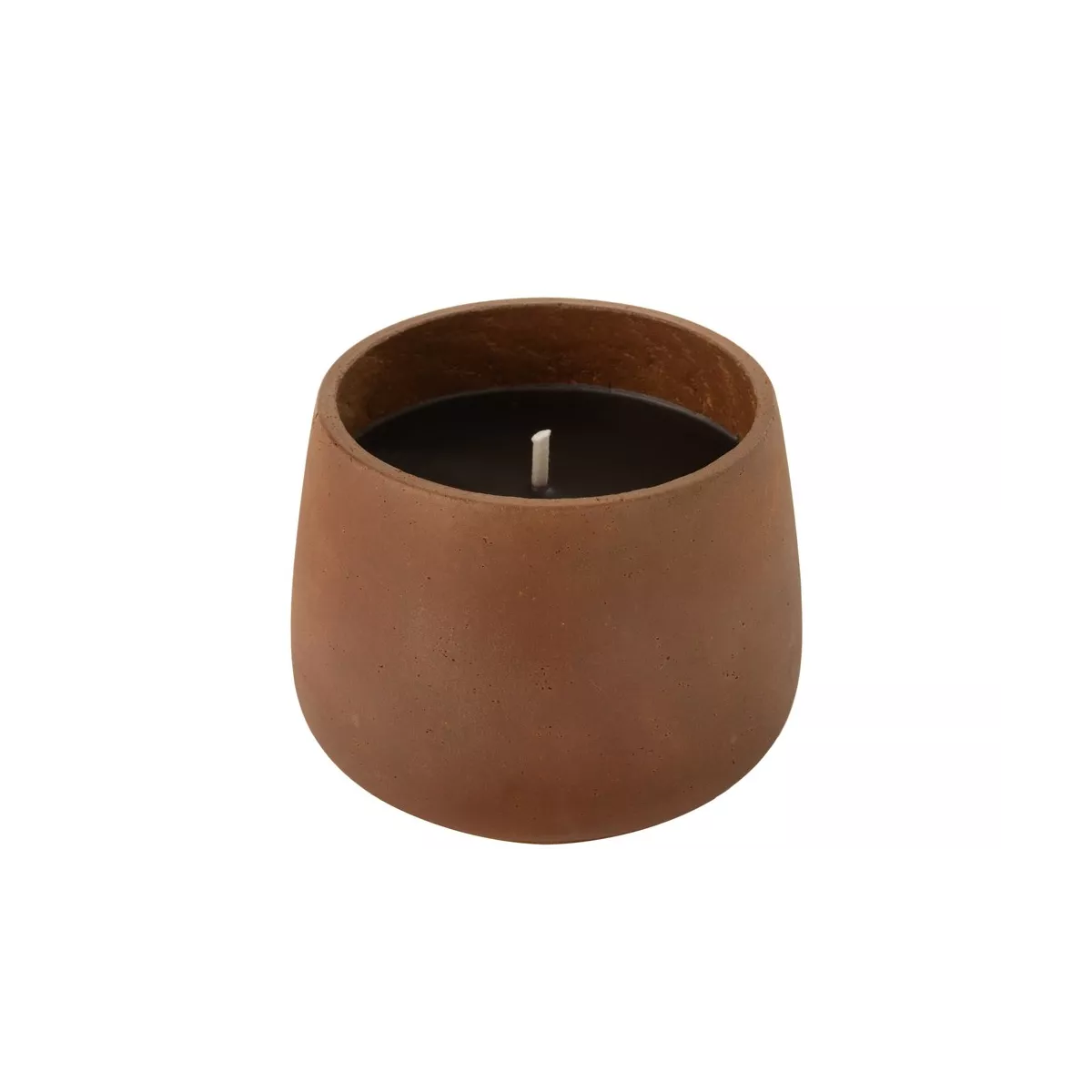 Photophore exterieur ciment 18cm marron