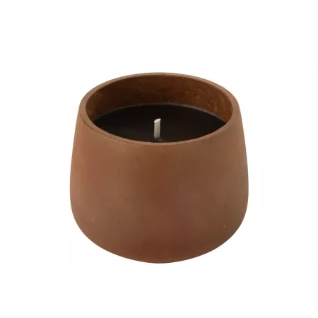 Photophore exterieur ciment 20cm marron