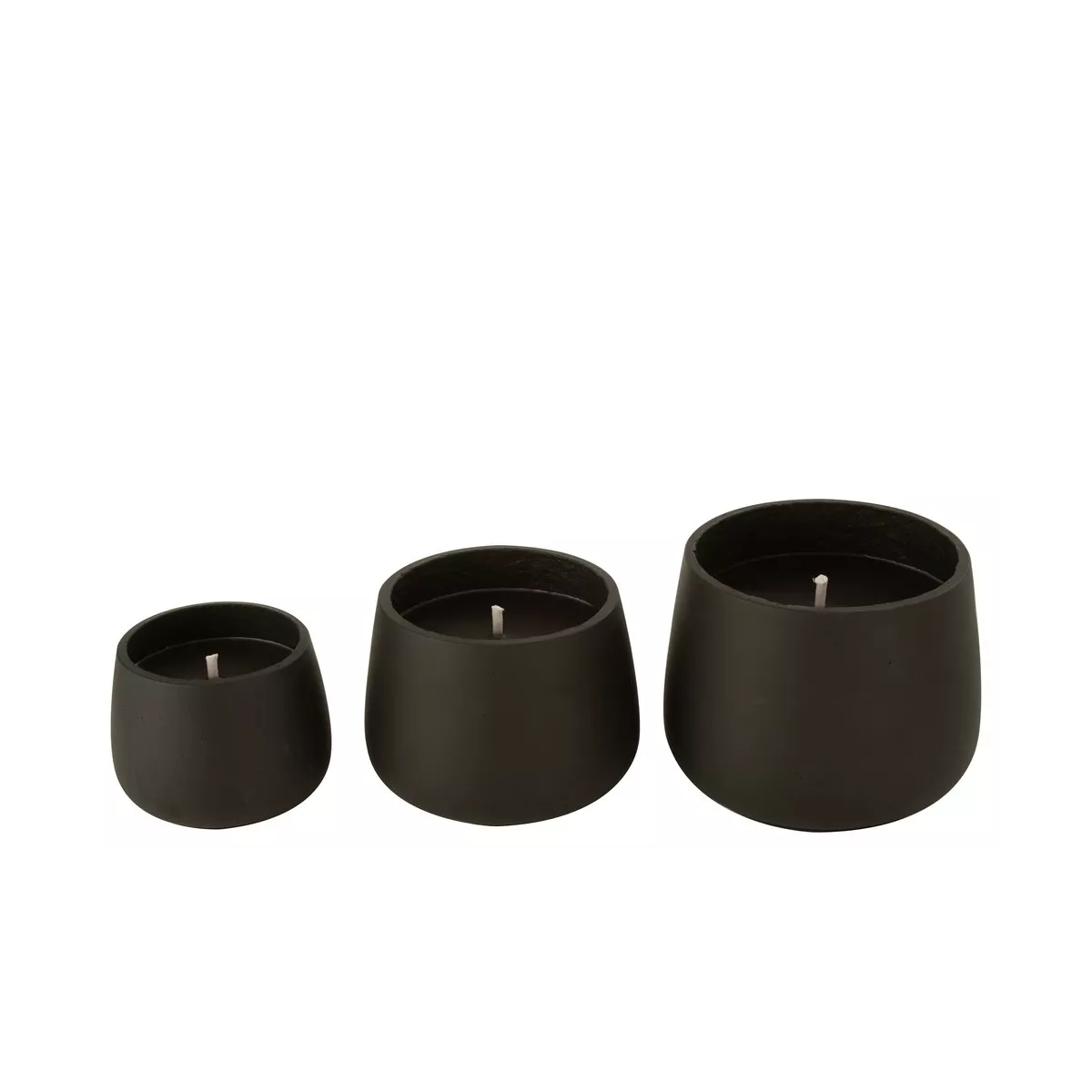 Photophore exterieur ciment 18cm Noir