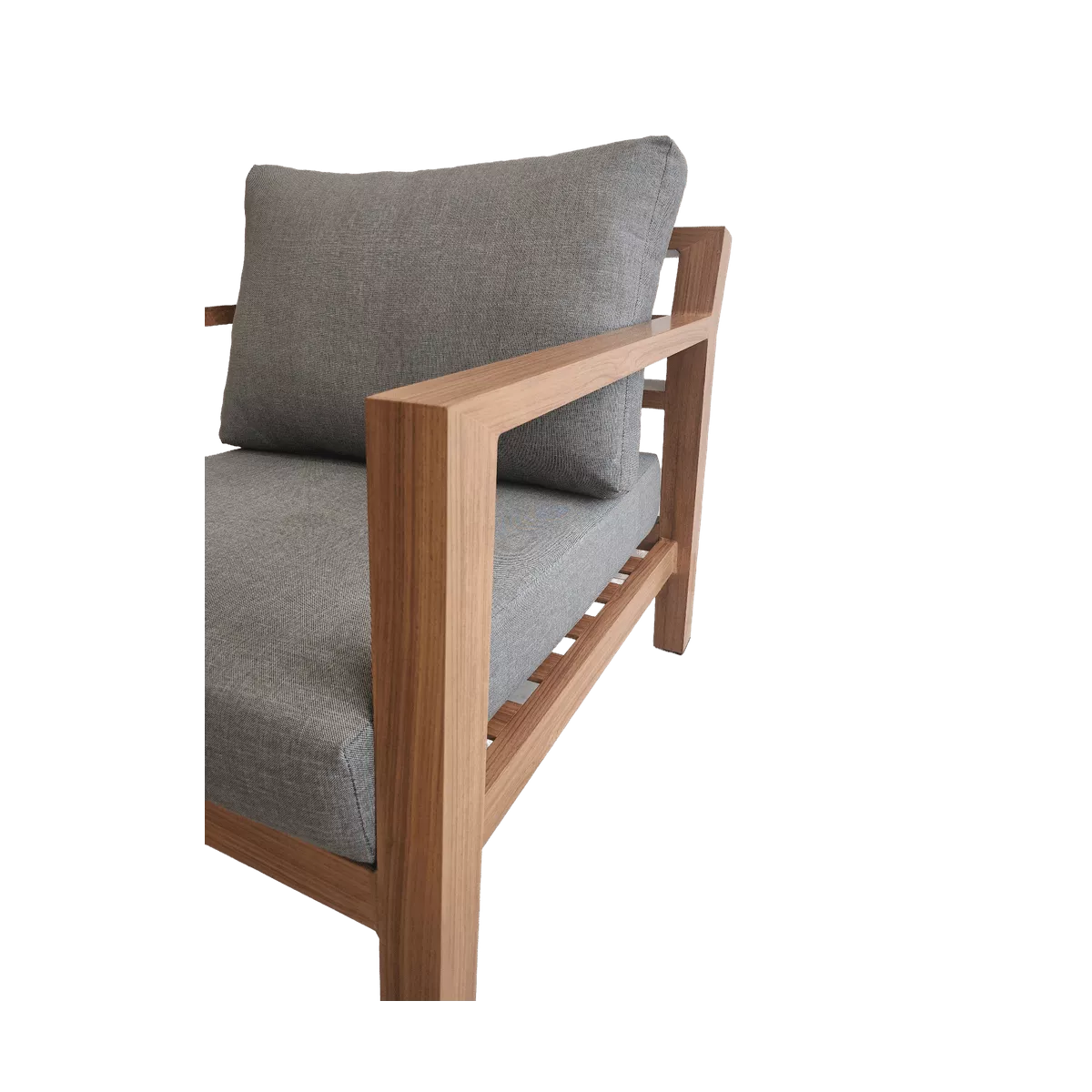 Fauteuil Venecia alu effet bois Tissus Bronx