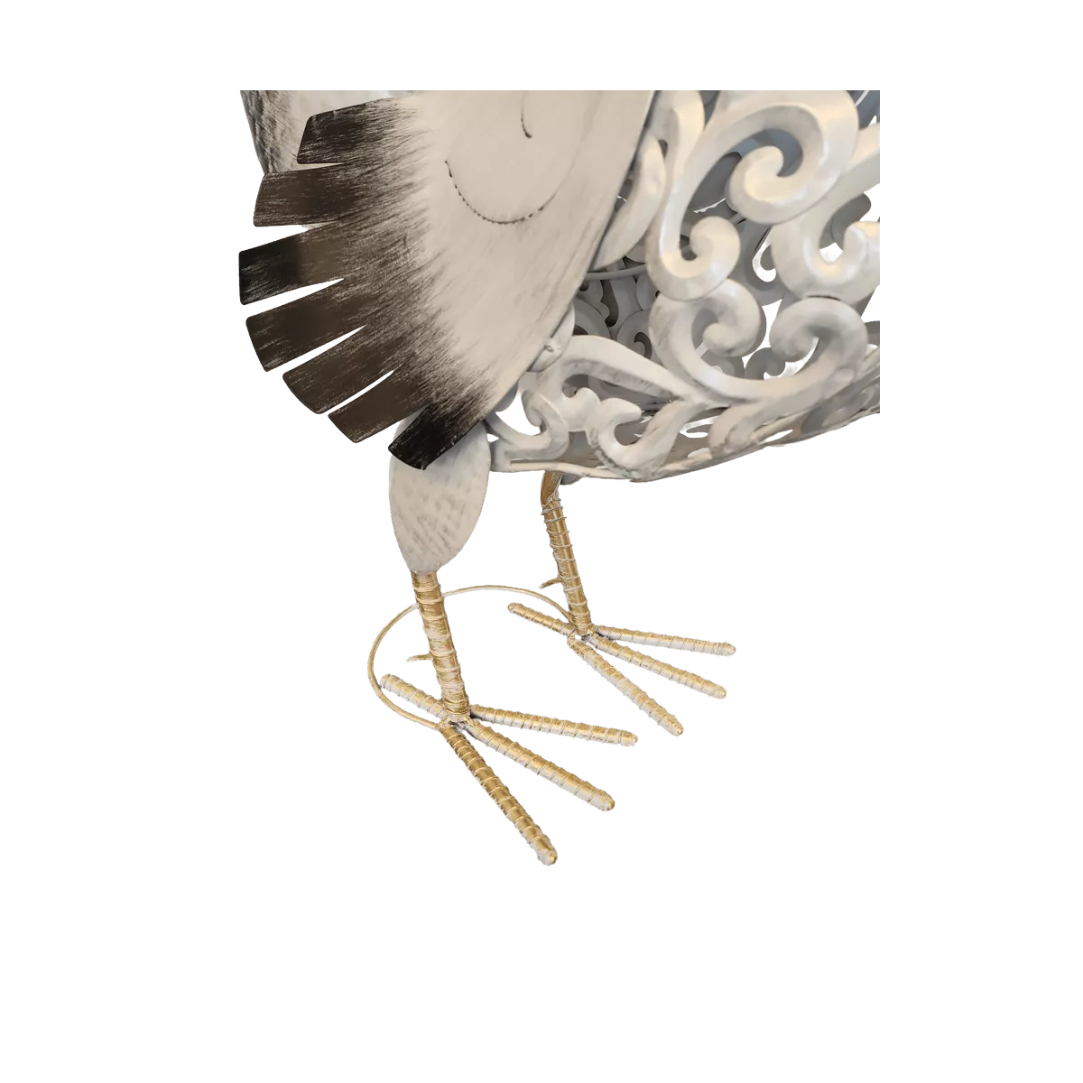 Coq Gaulois Blanc GM Métal 100H
