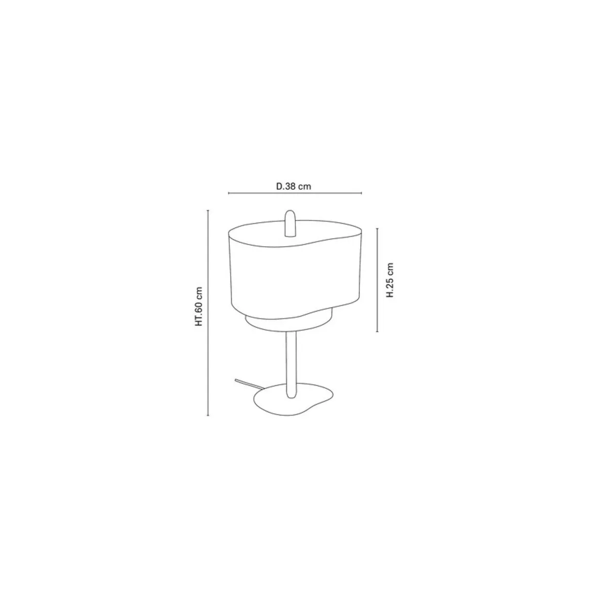 Lampe Pebble h.60 cm