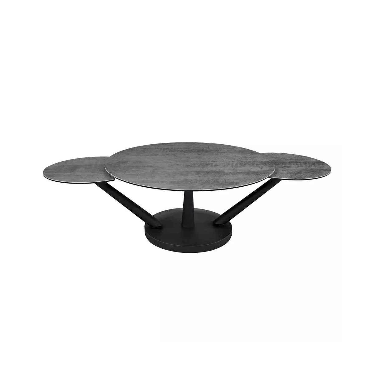Table basse evolutive Chicago 3 plateaux Ceramique Grise