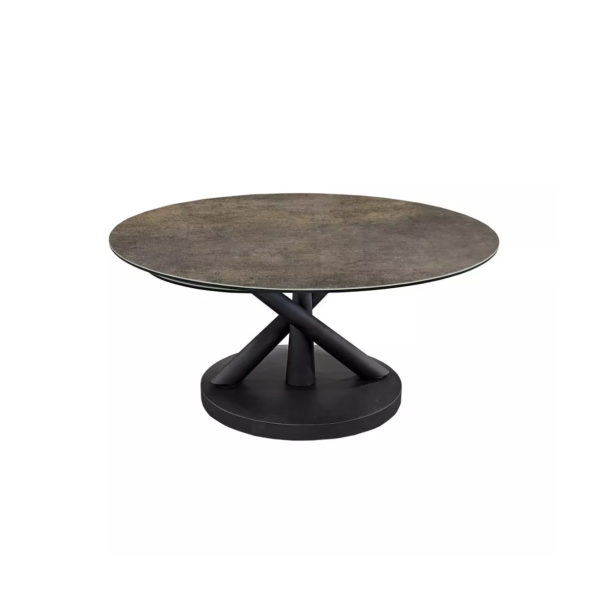 Table basse evolutive Chicago 3 plateaux Ceramique Marron