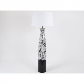 Lampadaire Ashley Blanc/Noir h.132