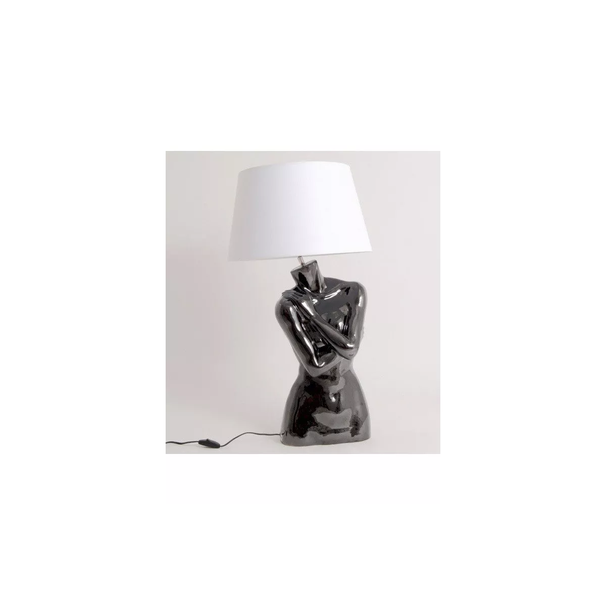 Lampe Buste Argent h80