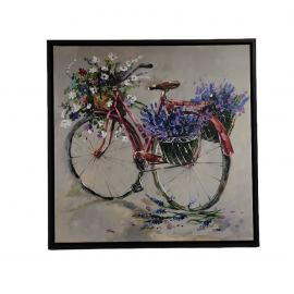 Tableau Velo Fleuri 70x70