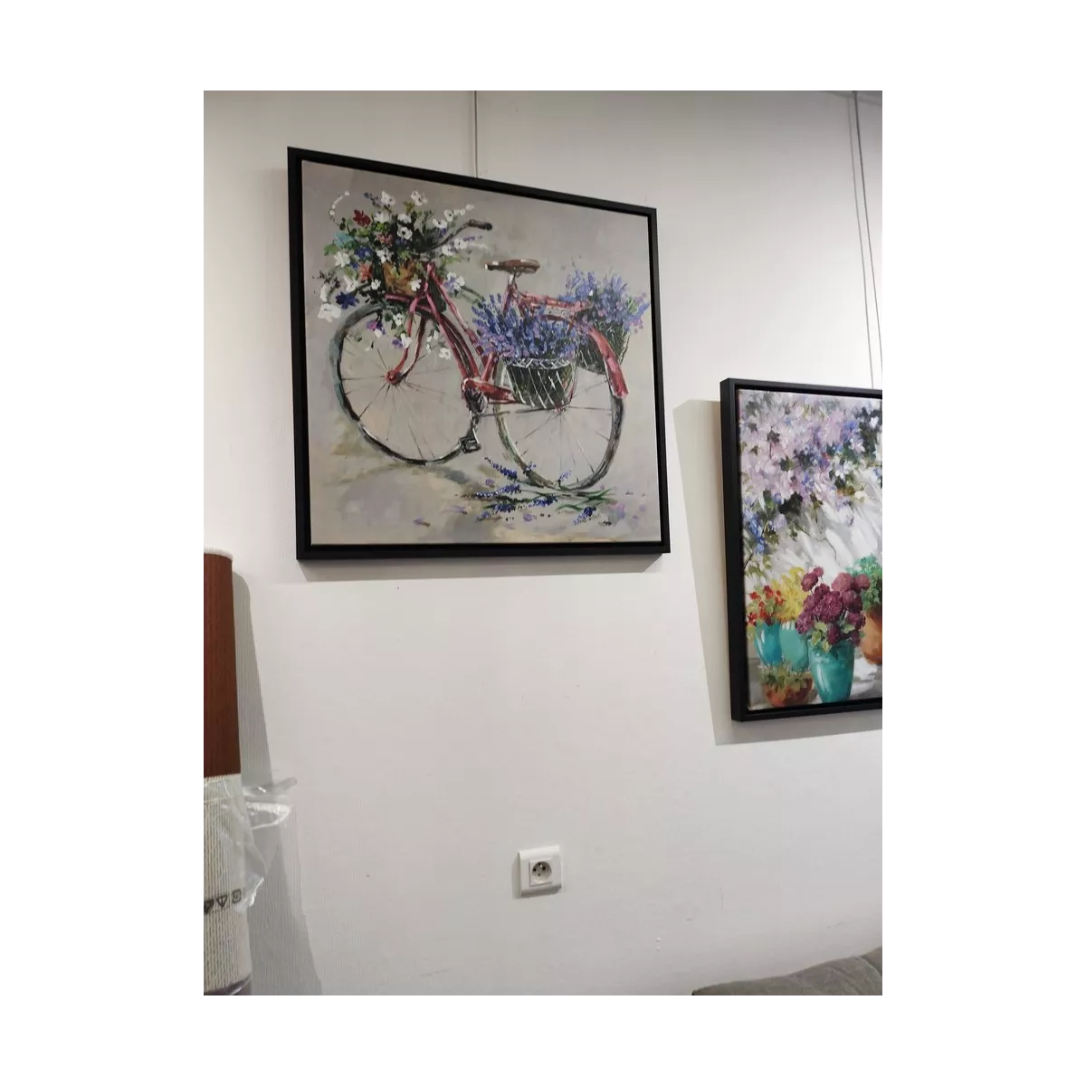 Tableau Velo Fleuri 70x70