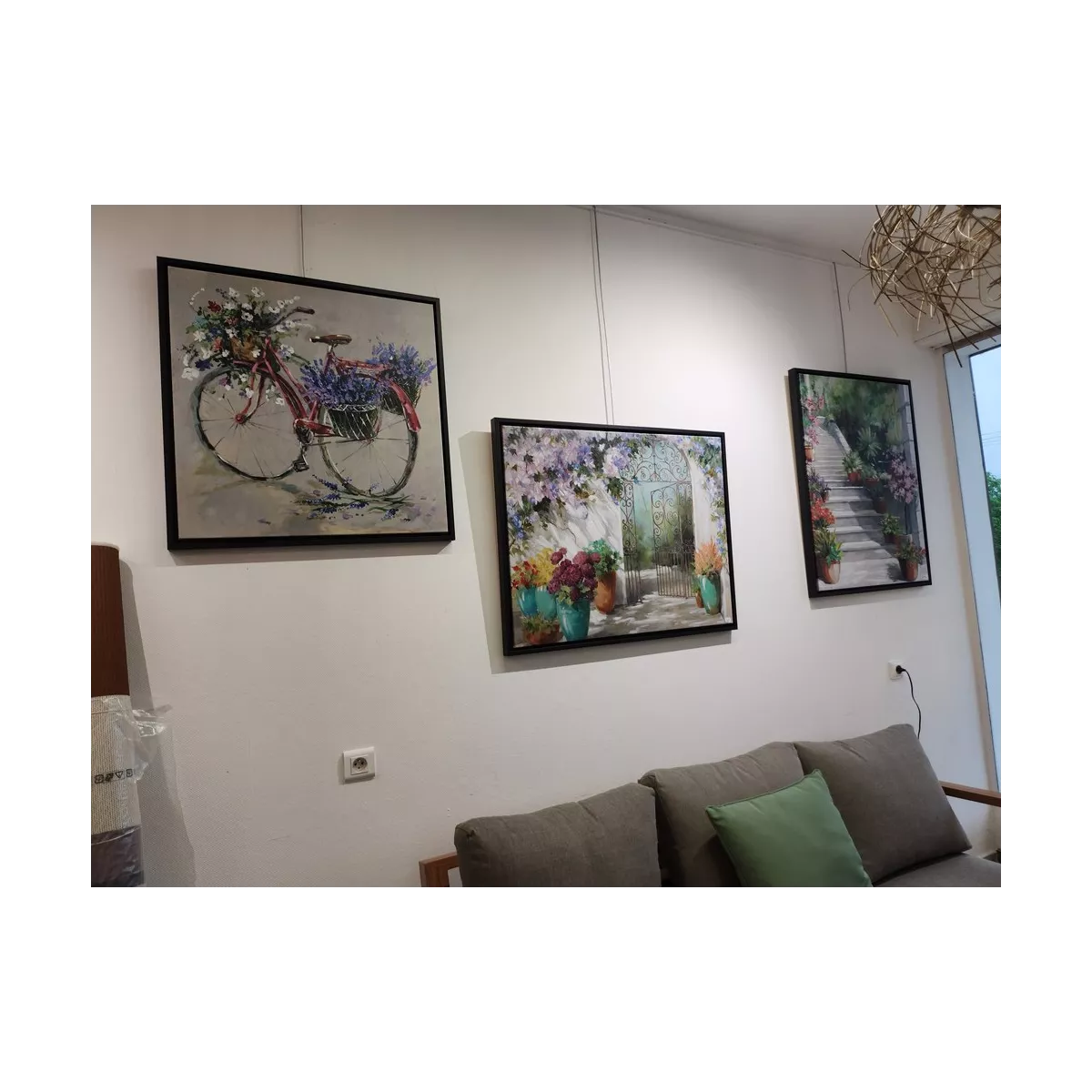 Tableau Velo Fleuri 70x70