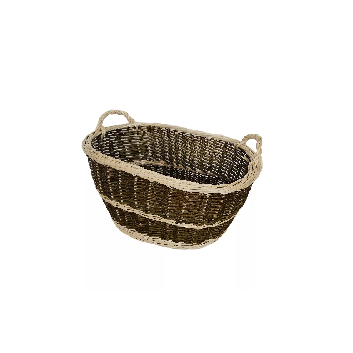 Panier Olive Osier Bicolore