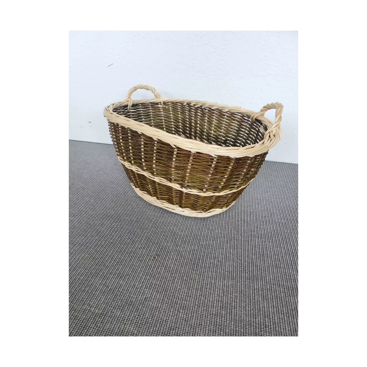Panier Olive Osier Bicolore