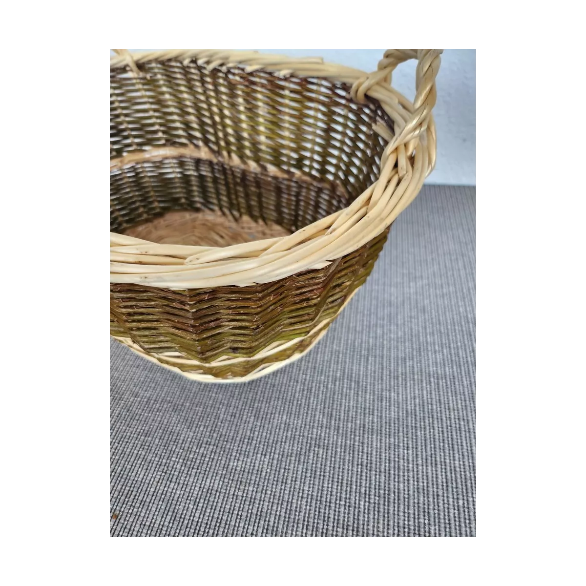 Panier Olive Osier Bicolore