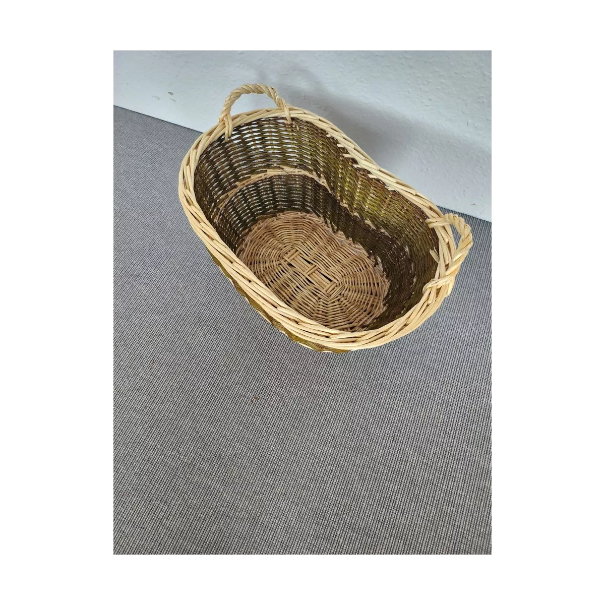 Panier Olive Osier Bicolore