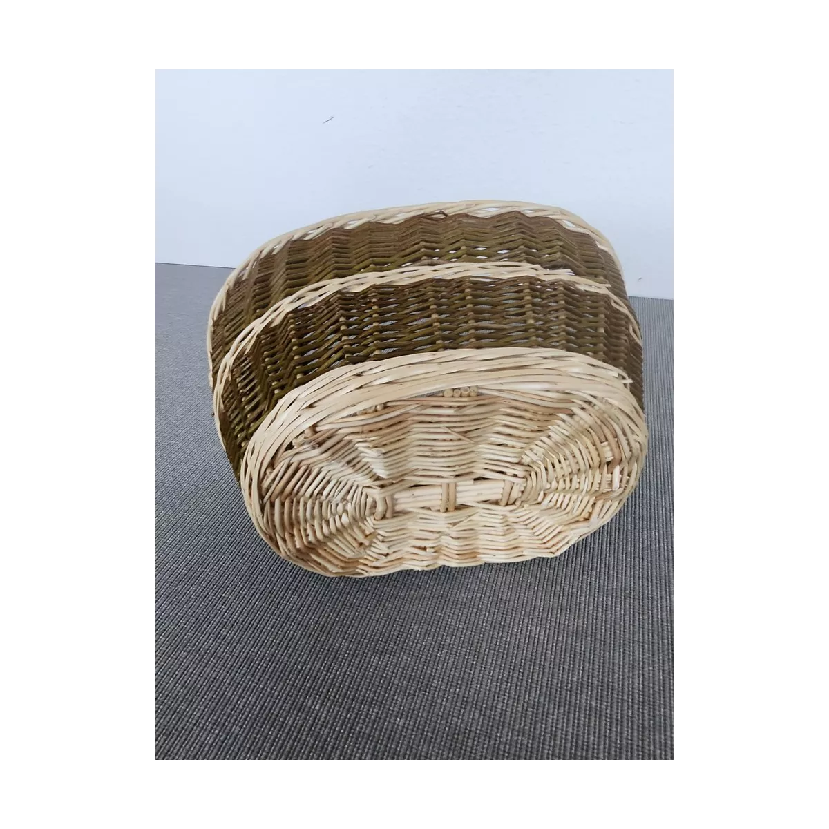 Panier Olive Osier Bicolore
