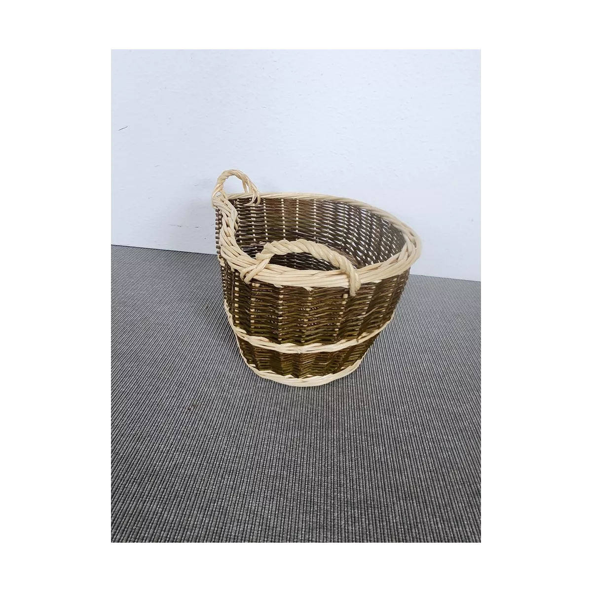 Panier Olive Osier Bicolore