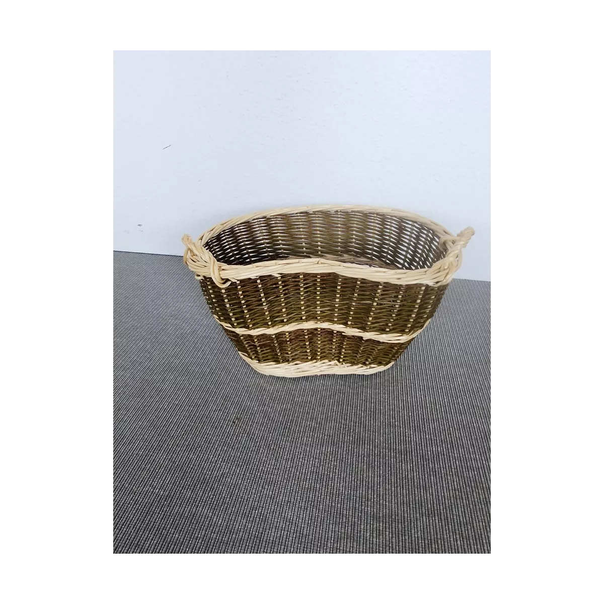 Panier Olive Osier Bicolore