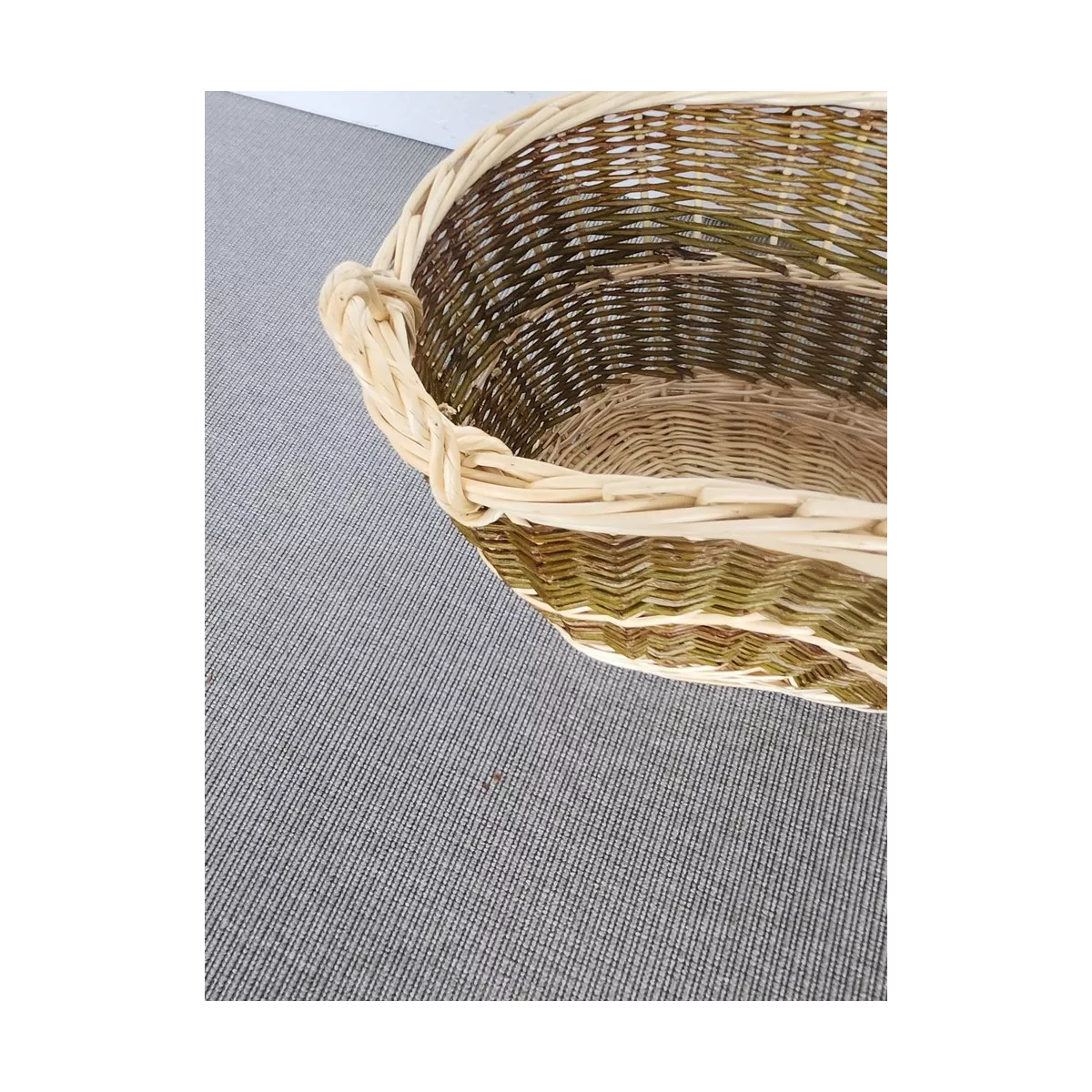 Panier Olive Osier Bicolore