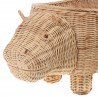 Rangement hippopotame rotin Naturel 73x42