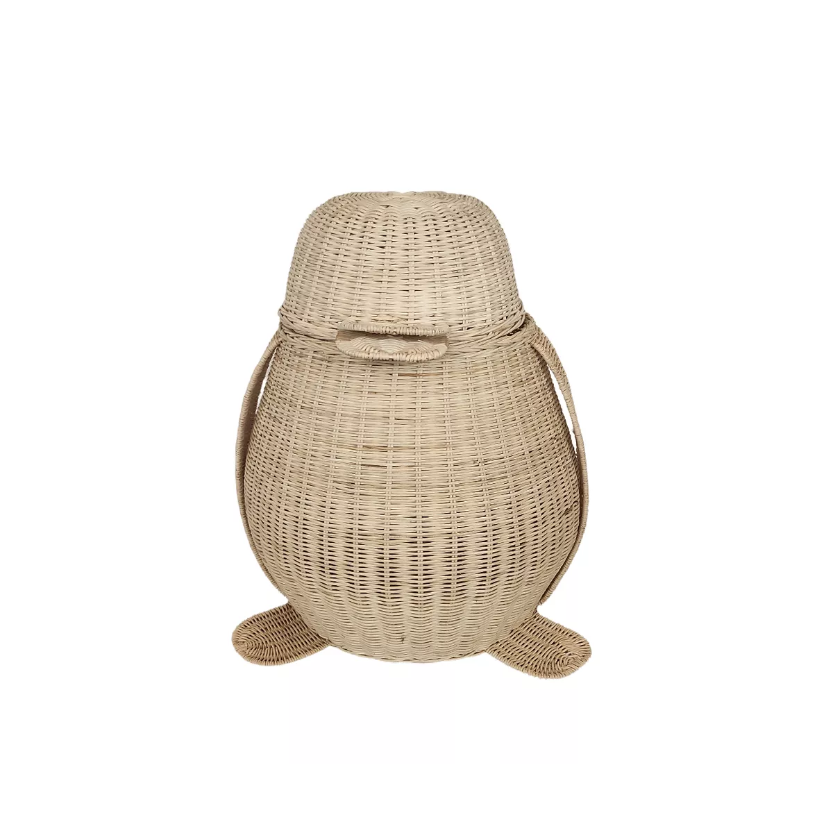 Rangement Pingouin rotin Naturel 50x50