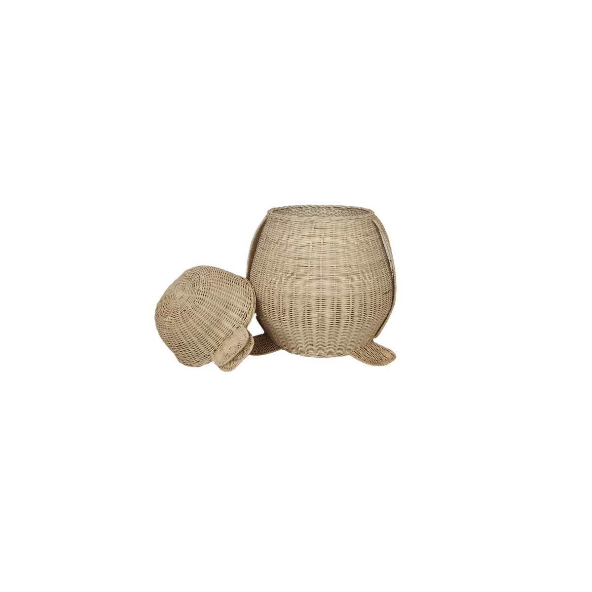 Rangement Pingouin rotin Naturel 50x50