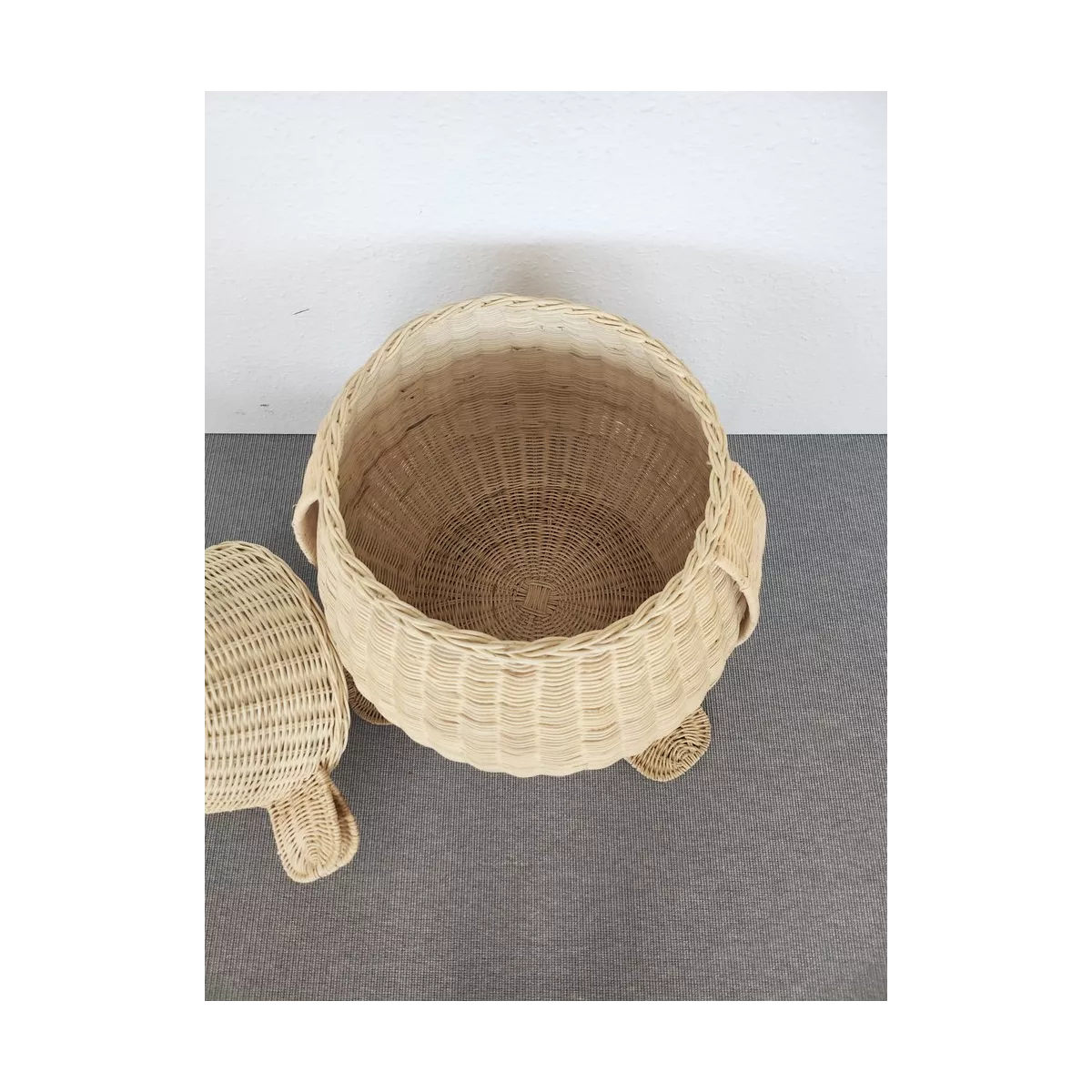 Rangement Pingouin rotin Naturel 50x50