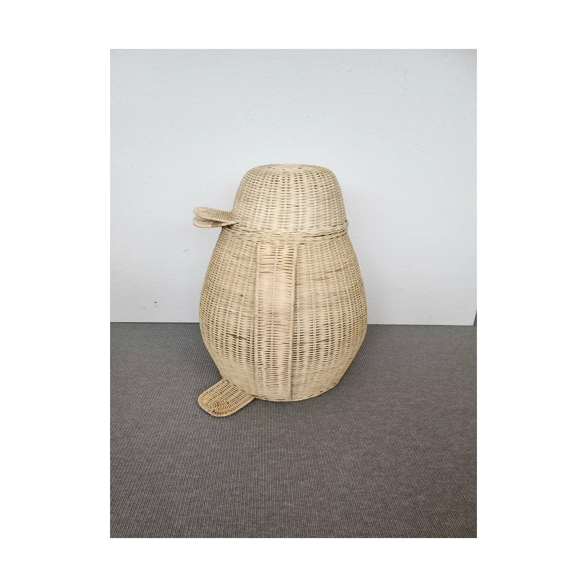 Rangement Pingouin rotin Naturel 50x50