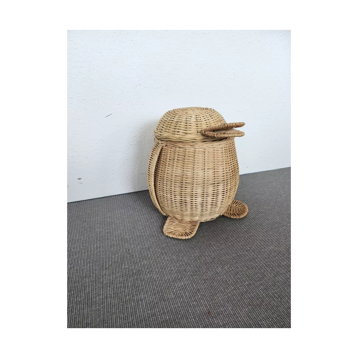 Rangement Pingouin rotin Naturel 30x30