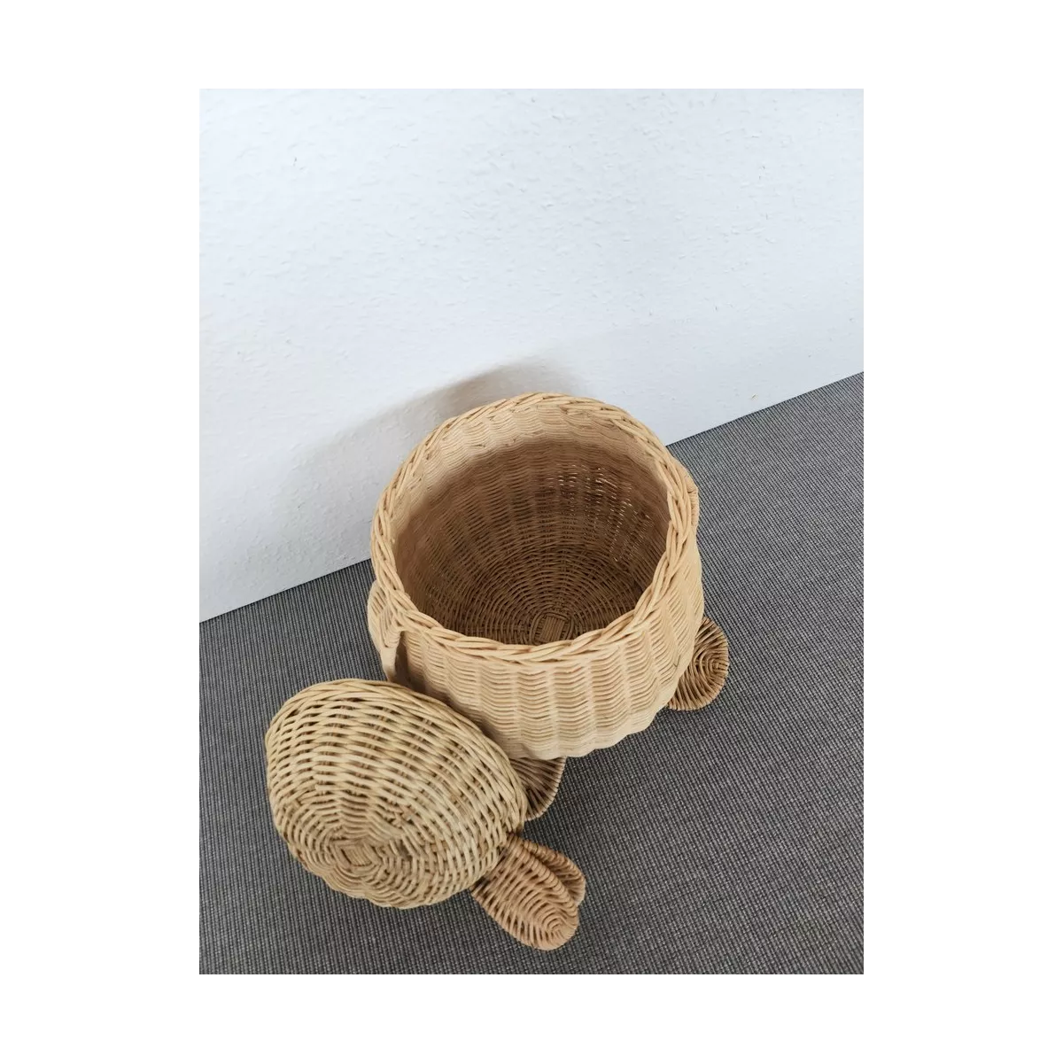 Rangement Pingouin rotin Naturel 30x30