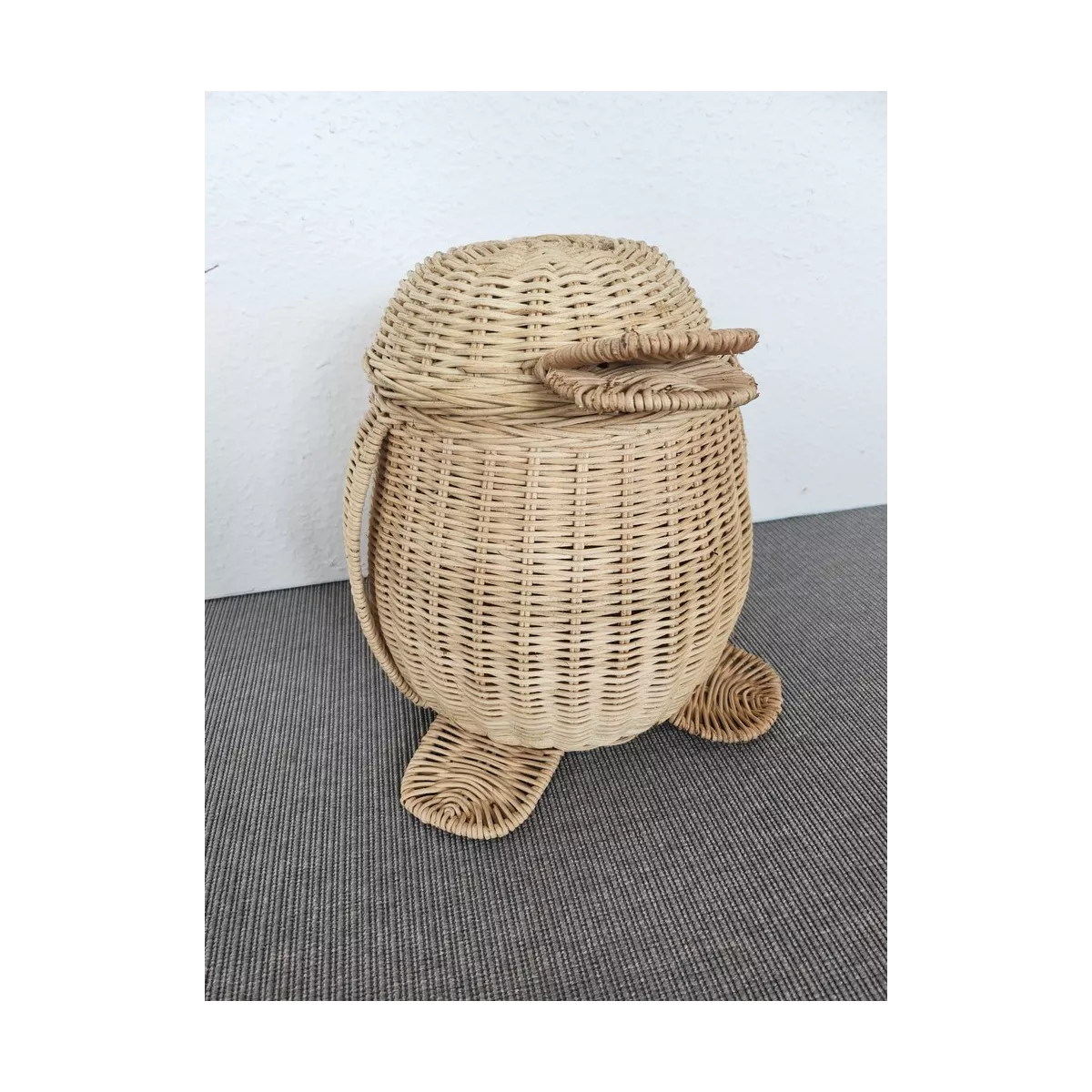 Rangement Pingouin rotin Naturel 30x30