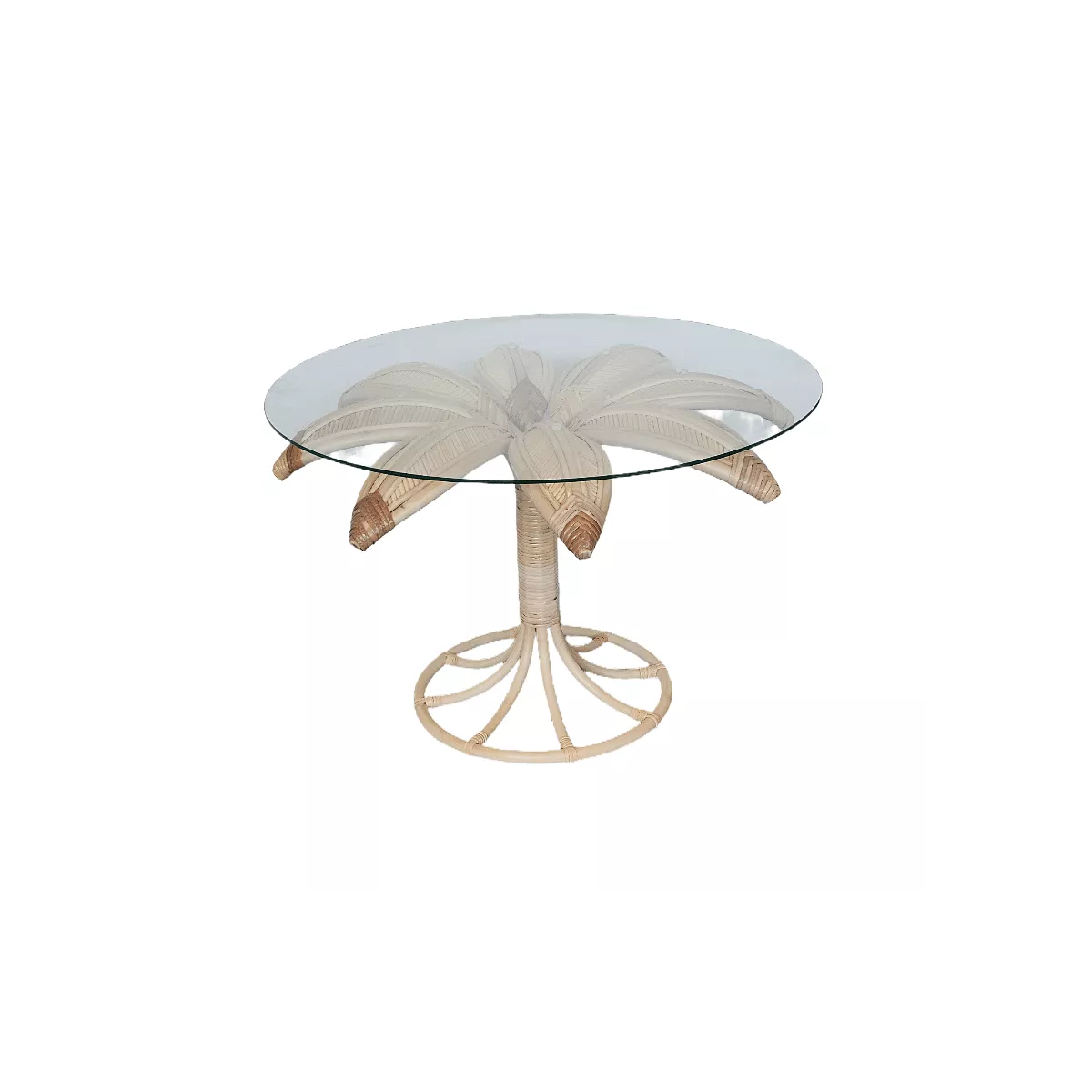 Table basse en Rotin Palmier Naturel 80x80